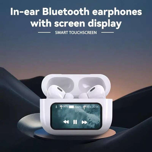 A9 Pro Earbuds ANC/ENC Touch Screen Display Noise Reduction Wireless Earbuds For Android & iOS